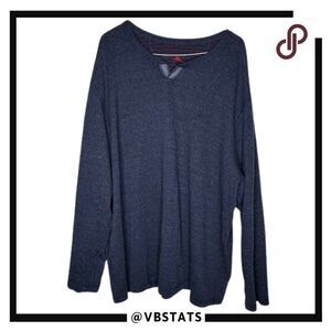 Tommy Bahama Reversible Long Sleeve Crew‎ Neck Top in Size XXL (Gray / Gray-Red)